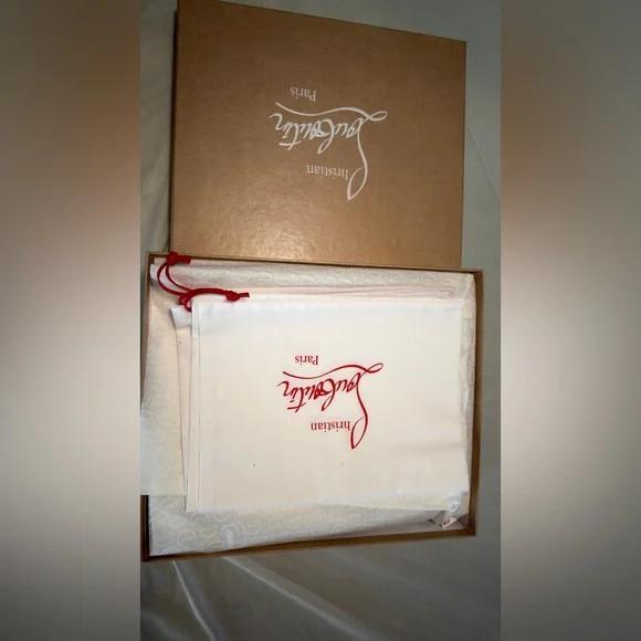 Christian Louboutin Cassis Lace-Up Black Satin Pumps - Picture 8 of 9